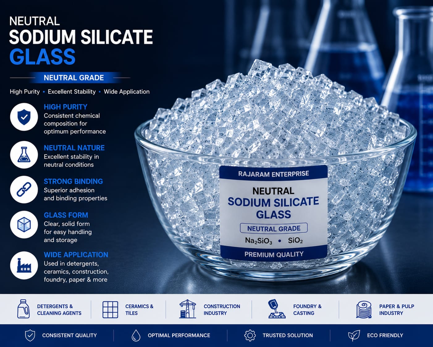 Neutral Sodium Silicate Glass