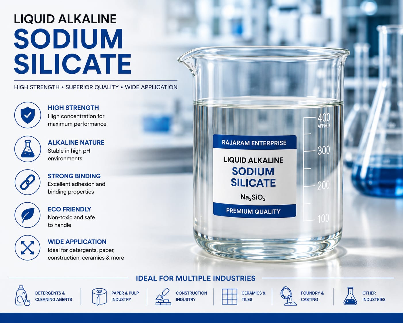 60°-62° Liquid Alkaline Sodium Silicate 22%