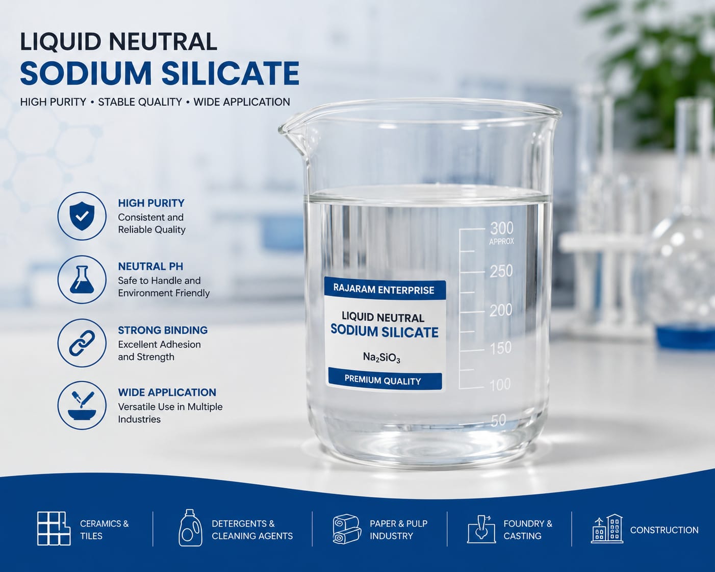 38°-42° Liquid Neutral Sodium Silicate